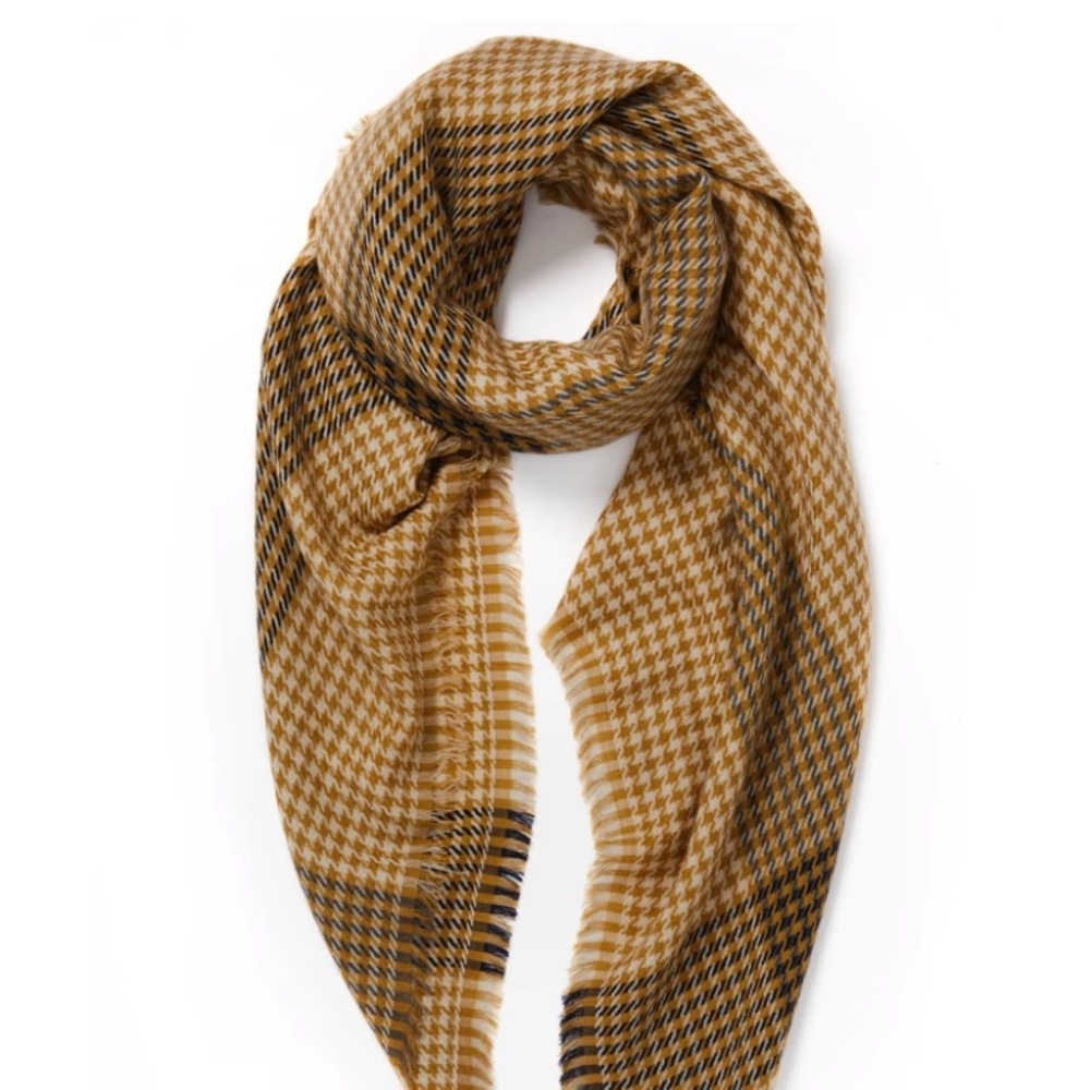 Jane Carr Heritage Square Scarf Plaid Wool